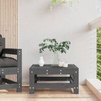 vidaXL Gartenhocker Grau Massivholz Kiefer