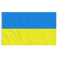 vidaXL Flagge der Ukraine und Mast 5,55 m Aluminium