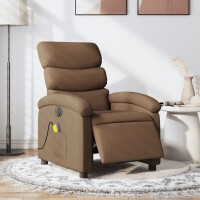 vidaXL Massagesessel Elektrisch Braun Stoff