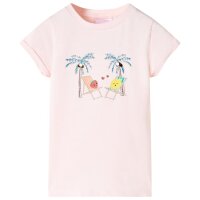 Kinder-T-Shirt Zartrosa 128