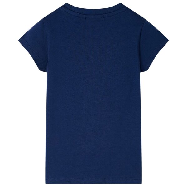 Kinder-T-Shirt Marineblau 116