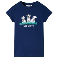 Kinder-T-Shirt Marineblau 116