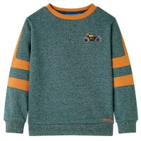 Kinder-Sweatshirt Dunkelgrün Melange 128