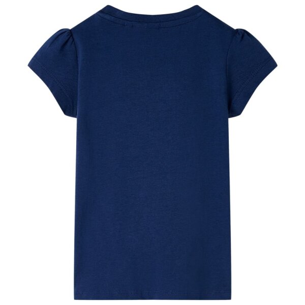 Kinder-T-Shirt Marineblau 140