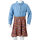 Kinderkleid mit Langen &Auml;rmeln Marineblau und Jeansblau 116