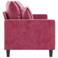 vidaXL 3-Sitzer-Sofa Weinrot 180 cm Samt