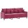 vidaXL 3-Sitzer-Sofa Weinrot 180 cm Samt