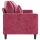 vidaXL 3-Sitzer-Sofa Weinrot 180 cm Samt