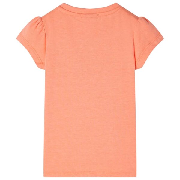 Kinder-T-Shirt mit Fl&uuml;gel&auml;rmeln Neonorange 128