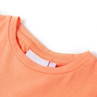 Kinder-T-Shirt mit Fl&uuml;gel&auml;rmeln Neonorange 104