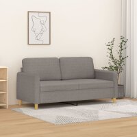 vidaXL 2-Sitzer-Sofa Taupe 140 cm Stoff