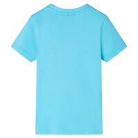 Kinder-T-Shirt Aquablau 116