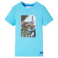 Kinder-T-Shirt Aquablau 116