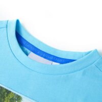 Kinder-T-Shirt Aquablau 116