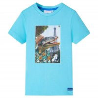 Kinder-T-Shirt Aquablau 140