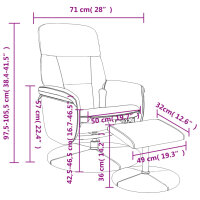 vidaXL Massagesessel mit Fu&szlig;hocker Schwarz Samt