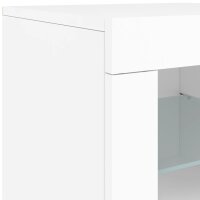 vidaXL Sideboard mit LED-Leuchten Weiß 162x37x67 cm