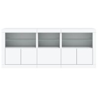 vidaXL Sideboard mit LED-Leuchten Weiß 162x37x67 cm