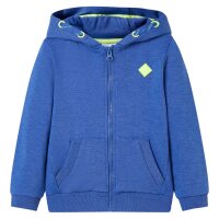 Kinder-Kapuzenpullover mit Reißverschluss Blau...