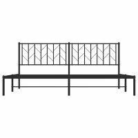 vidaXL Bettgestell mit Kopfteil Metall Schwarz 193x203 cm