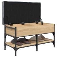 vidaXL Schuhbank Sonoma-Eiche 82x42x45 cm Holzwerkstoff