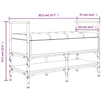 vidaXL Schuhbank Schwarz 85,5x42x57,5 cm Holzwerkstoff