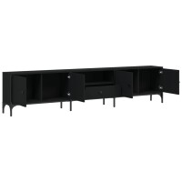 vidaXL TV-Schrank mit Schublade Schwarz 200x25x44 cm Holzwerkstoff