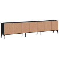 vidaXL TV-Schrank mit Schublade Schwarz 200x25x44 cm Holzwerkstoff