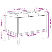 vidaXL Sitzbank mit Stauraum Wei&szlig; 62x42x46 cm Holzwerkstoff