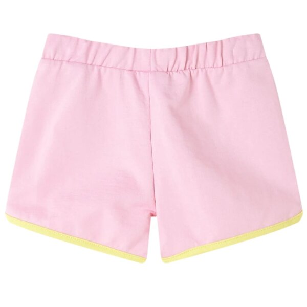 Kindershorts mit Besatz Knallrosa 116