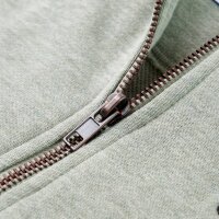 Kinder-Kapuzenpullover mit Rei&szlig;verschluss Helles Khaki Melange 140