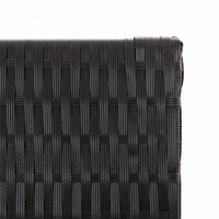 vidaXL Paravent 4-tlg. Schwarz Poly Rattan