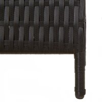 vidaXL Paravent 4-tlg. Schwarz Poly Rattan