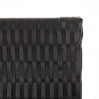 vidaXL Paravent 5-tlg. Schwarz Poly Rattan