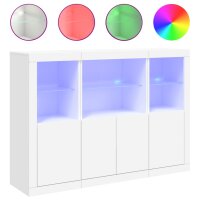 vidaXL Sideboards mit LED-Leuchten 3 Stk. Weiß...