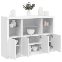 vidaXL Sideboards mit LED-Leuchten 3 Stk. Weiß...