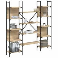 vidaXL B&uuml;cherregal Sonoma-Eiche 155,5x24x166,5 cm Holzwerkstoff