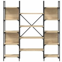 vidaXL B&uuml;cherregal Sonoma-Eiche 155,5x24x166,5 cm Holzwerkstoff