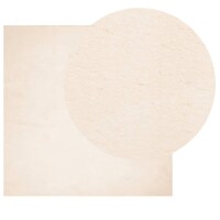 vidaXL Teppich HUARTE Kurzflor Weich und Waschbar Beige 120x120 cm