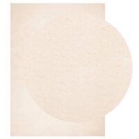 vidaXL Teppich HUARTE Kurzflor Weich und Waschbar Beige 240x340 cm