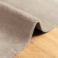 vidaXL Teppich HUARTE Kurzflor Weich und Waschbar Sandfarben 240x340cm