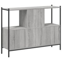 vidaXL B&uuml;cherregal Grau Sonoma 102x28x77,5 cm Holzwerkstoff