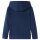 Kinder-Kapuzenpullover Marineblau Melange und Orange 92