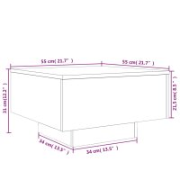 vidaXL Couchtisch Wei&szlig; 55x55x31 cm Holzwerkstoff