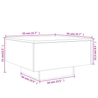 vidaXL Couchtisch R&auml;uchereiche 55x55x31 cm Holzwerkstoff