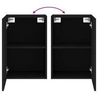 vidaXL TV-Wandschrank Schwarz 40,5x30x60 cm Holzwerkstoff