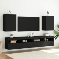 vidaXL TV-Wandschrank Schwarz 40,5x30x60 cm Holzwerkstoff