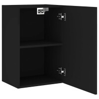 vidaXL TV-Wandschrank Schwarz 40,5x30x60 cm Holzwerkstoff