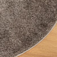 vidaXL Teppich ISTAN Hochflor Gl&auml;nzend Grau &Oslash; 160 cm