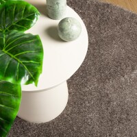 vidaXL Teppich ISTAN Hochflor Gl&auml;nzend Grau &Oslash; 160 cm